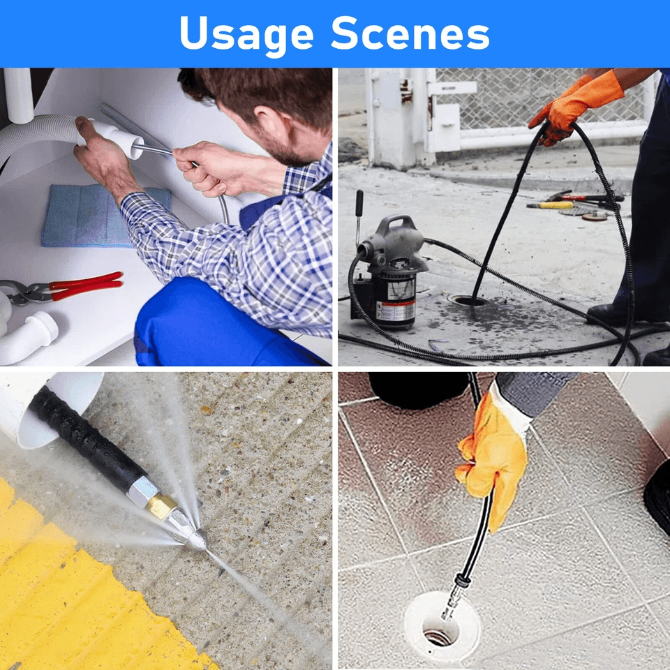 Pressure Washer Sewer Jetter Nozzles HighPressure Drain Cleaning Hose Nozzle Tip Set For Clogs Pipe 3