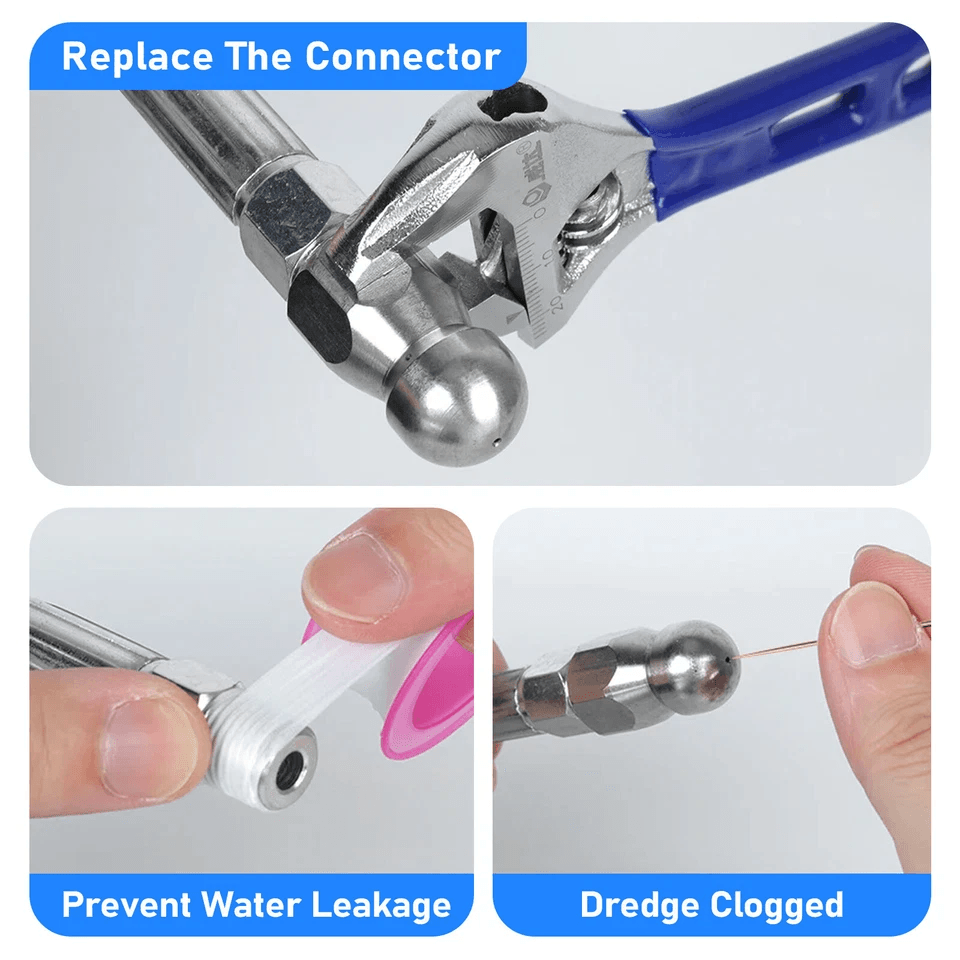 Pressure Washer Sewer Jetter Nozzles HighPressure Drain Cleaning Hose Nozzle Tip Set For Clogs Pipe 2