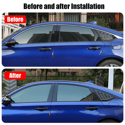Chrome Delete Blackout Window Trims For Honda Accord Sedan Gloss Black Finish 3