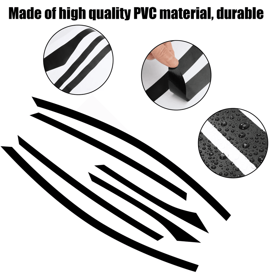 Chrome Delete Blackout Window Trims For Honda Accord Sedan Gloss Black Finish 4
