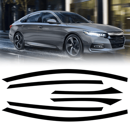 Chrome Delete Blackout Window Trims For Honda Accord Sedan Gloss Black Finish 1