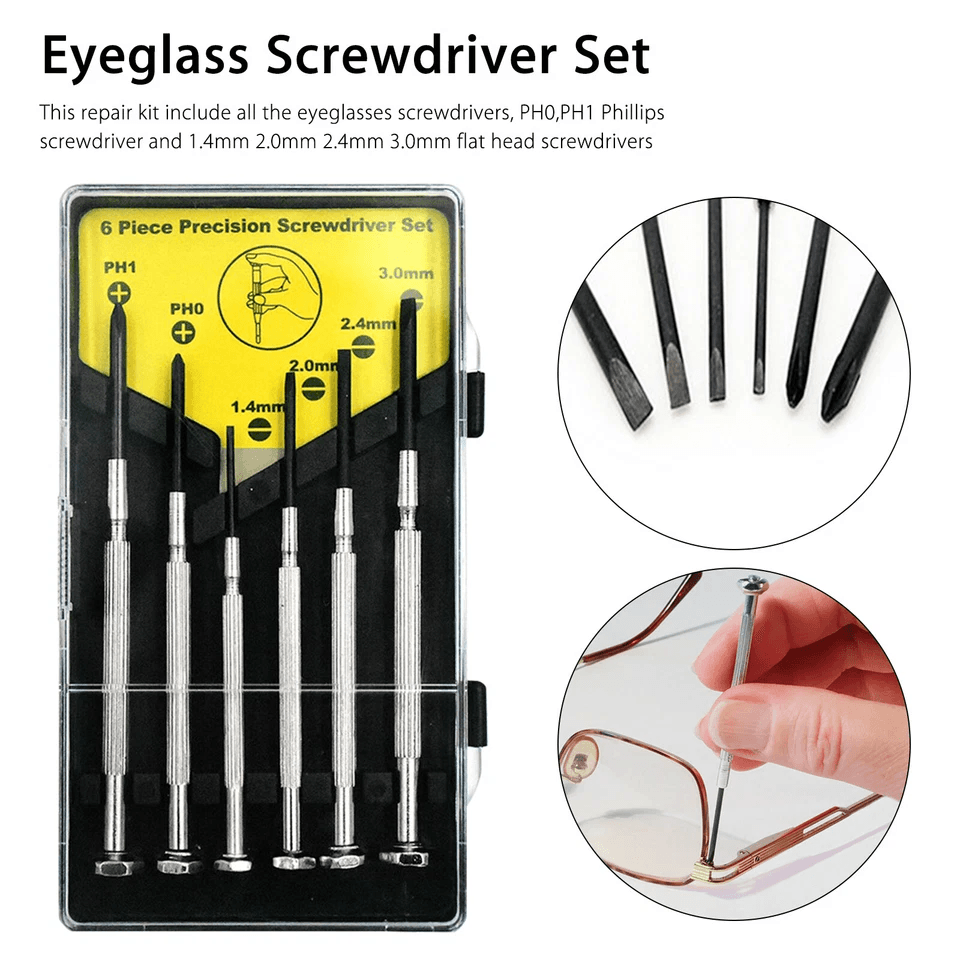 Durable Eye Glasses Watch Repair Tool Kit Screw Nose Pad Optical Assortment Kits Set With Screwdriv 2