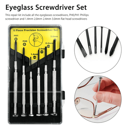 Durable Eye Glasses Watch Repair Tool Kit Screw Nose Pad Optical Assortment Kits Set With Screwdriv 2
