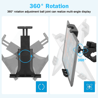 Adjustable Tablet Phone Holder Mount Bracket For Microphone Stand Bikes Treadmill Universal Rotatin 3