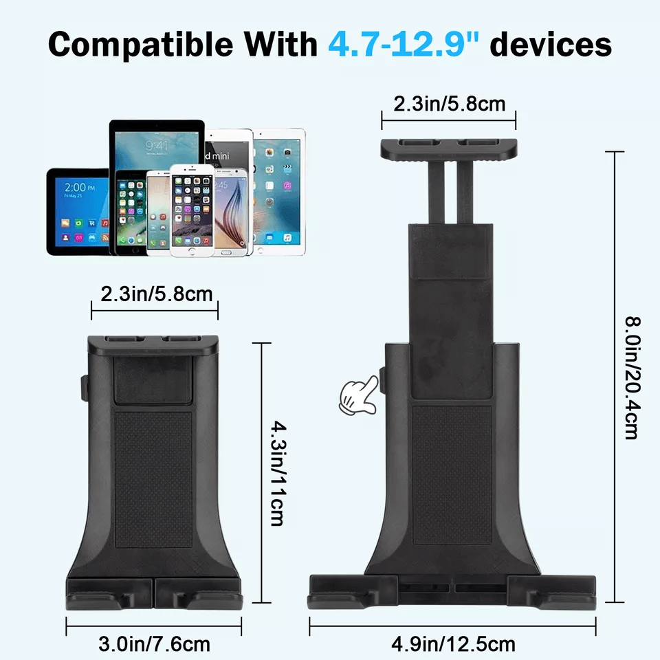 Adjustable Tablet Phone Holder Mount Bracket For Microphone Stand Bikes Treadmill Universal Rotatin 6