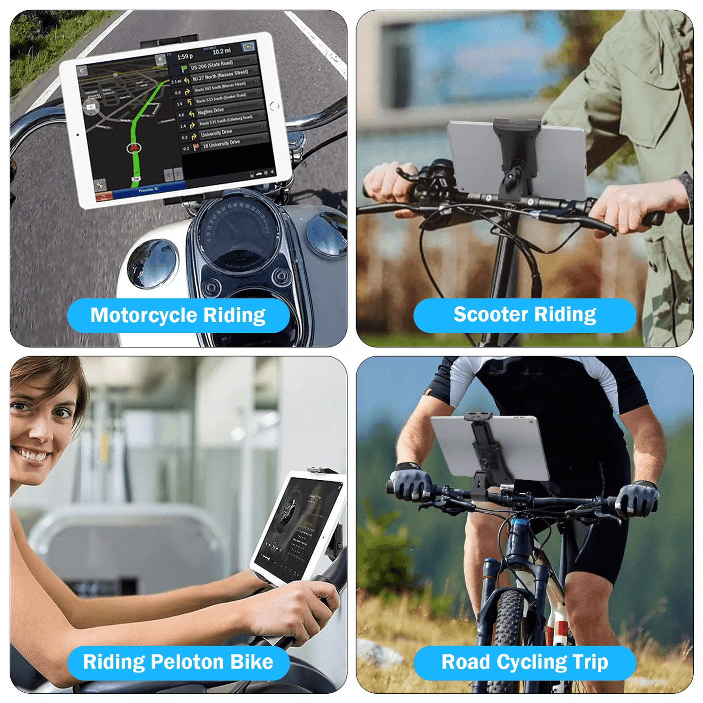 Adjustable Tablet Phone Holder Mount Bracket For Microphone Stand Bikes Treadmill Universal Rotatin 1