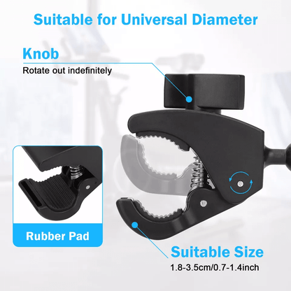 Adjustable Tablet Phone Holder Mount Bracket For Microphone Stand Bikes Treadmill Universal Rotatin 4