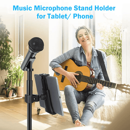 Adjustable Tablet Phone Holder Mount Bracket For Microphone Stand Bikes Treadmill Universal Rotatin 2