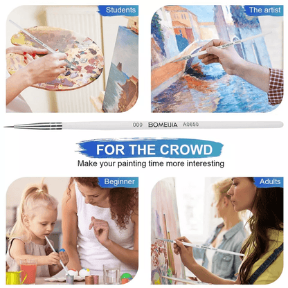 Micro Liner Artist Paint Brush Set For Acrylic Watercolor Miniature Detailing 1