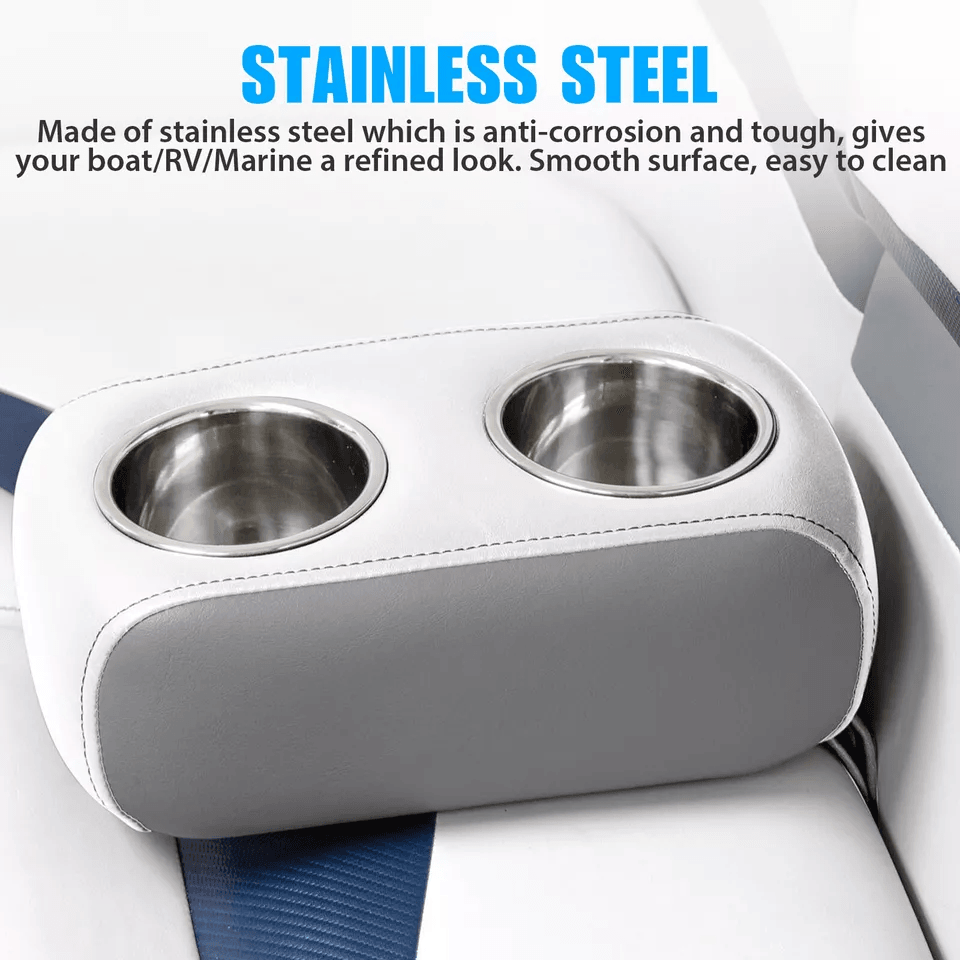 HeavyDuty Stainless Steel Cup Holder Mount Ideal For Marine Boat RV Car Truck  Camper Use AntiCorro 3