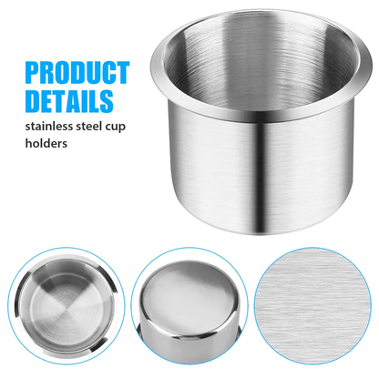 HeavyDuty Stainless Steel Cup Holder Mount Ideal For Marine Boat RV Car Truck  Camper Use AntiCorro 5