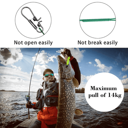 Stainless Steel Trace Wire Leader Fishing Line Snap Swivel Lure Connector Bite Resistant  Durable T 1