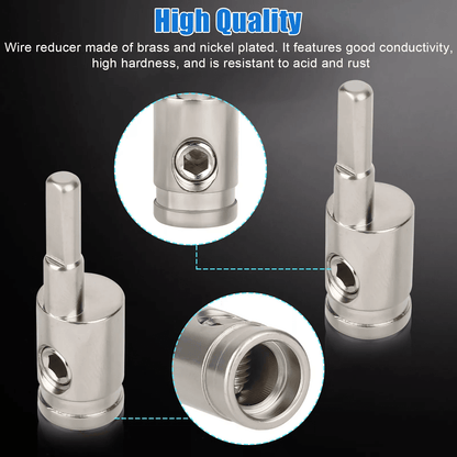 4PCS 4 Gauge To 8 Gauge Amp Input Reducer Power Wire Reducer Adapter For Car Audio Subwoofer Amplfi 1