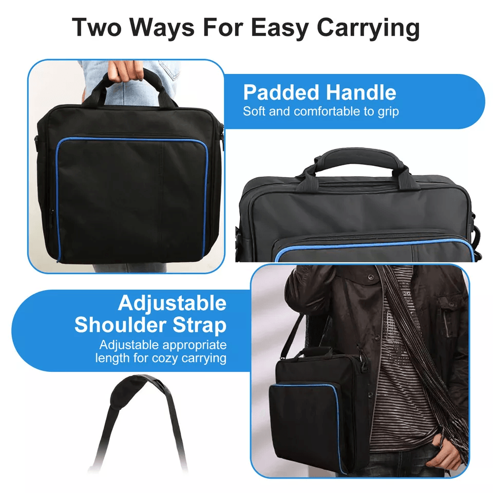 Carrying Case For PS4 Slim Console Travel Storage Bag For Accessories Shoulder Handbag 3