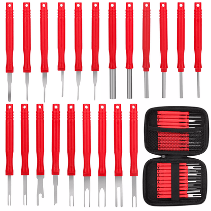 21Pcs Terminal Removal Tool Kit Electrical Wire Connector Pin Release Extractor Set for Car Automotive Household Repair