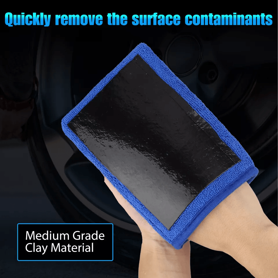 Microfiber Car Wash Gloves Clay Towel Mitt Detailing Cleaning Cloth Rag 1
