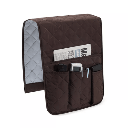 Sofa Arm Rest TV Remote Control Organizer Holder Couch Chair Storage Bag With Pockets For Books Pho 1