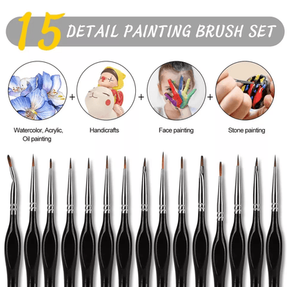 Professional Fine Tip Miniature Paint Brushes Set Brushes For Model Painting Nail Art Craft And Oil 1