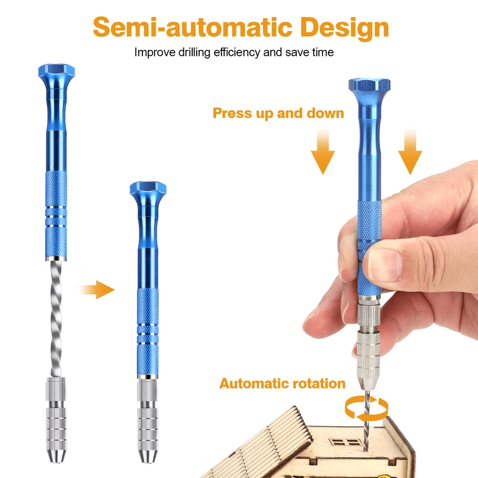 Pin Vise Hand Drills Rotary Tool Set With Micro Twist Drill Bits For Jewelry Model Wood Plastic 2