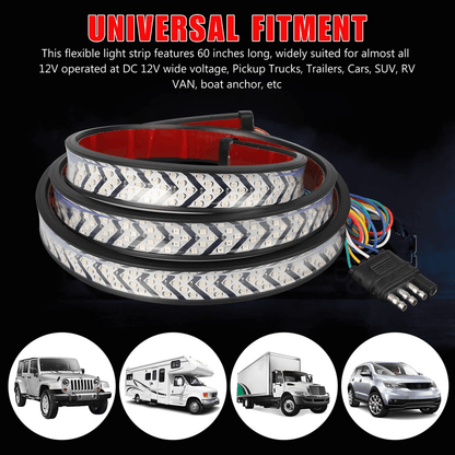 Truck Tailgate LED Light Bar Brake Reverse Turn Signal Stop Tail Strip Waterproof Strip For Pickup  1
