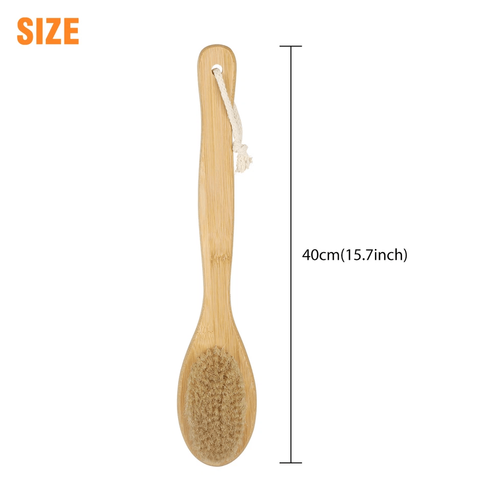 Long Handle Bath Body Brush DualSided Shower Scrubber  Back Exfoliating Massager For Smooth Skin 4