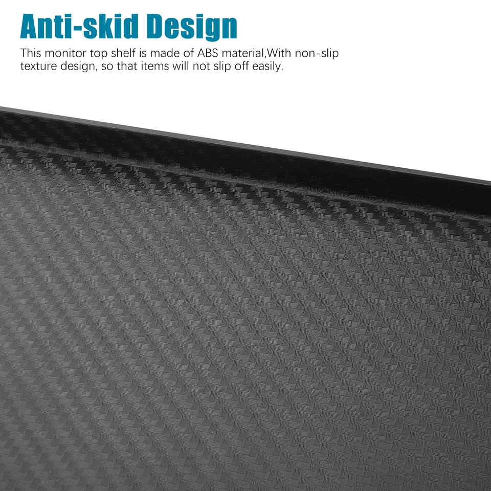 Adjustable TV Computer Screen Caddy Top Shelf Desktop Stand Storage Rack Holder Cable Box Router An 4