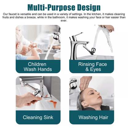 1080 Rotation Faucet Extender Aerator Tap Nozzle Splash Filter Water Saving Adapter 2