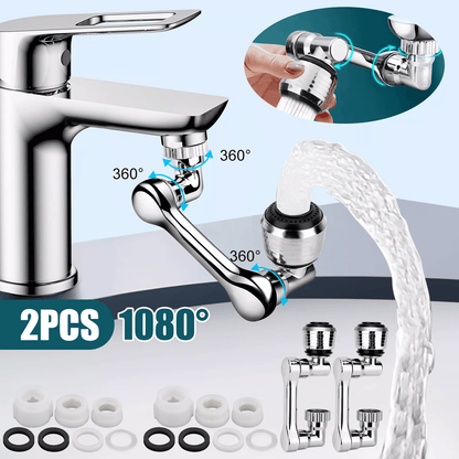1080° Rotation Faucet Extender Aerator Tap Nozzle Splash Filter Water Saving Adapter