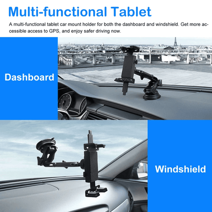 Car Tablet Mount Phone Holder For Windshield  Dashboard Rotating IPad IPhone GPS Stand With UltraSt 3