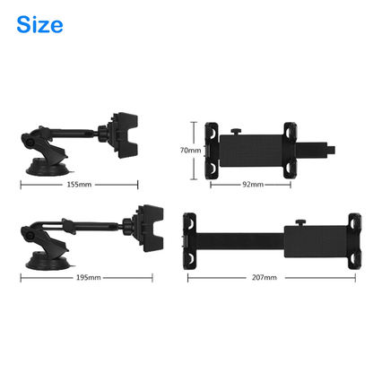 Car Tablet Mount Phone Holder For Windshield  Dashboard Rotating IPad IPhone GPS Stand With UltraSt 8