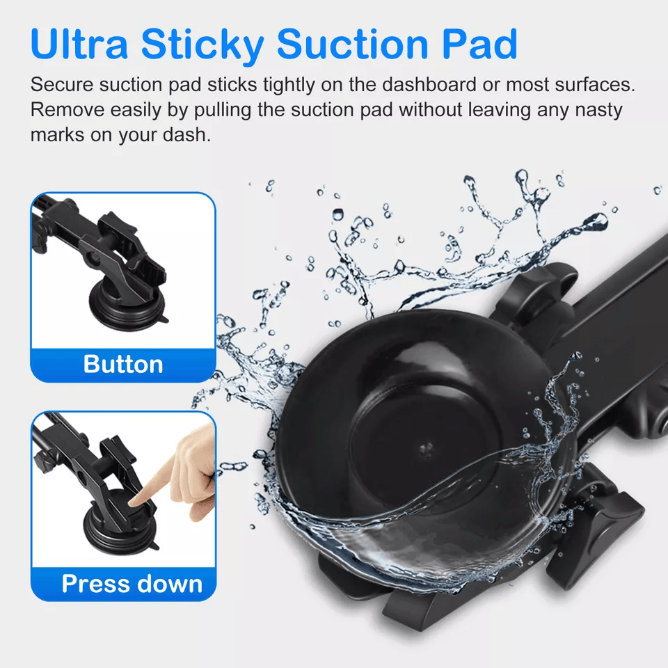 Car Tablet Mount Phone Holder For Windshield  Dashboard Rotating IPad IPhone GPS Stand With UltraSt 5
