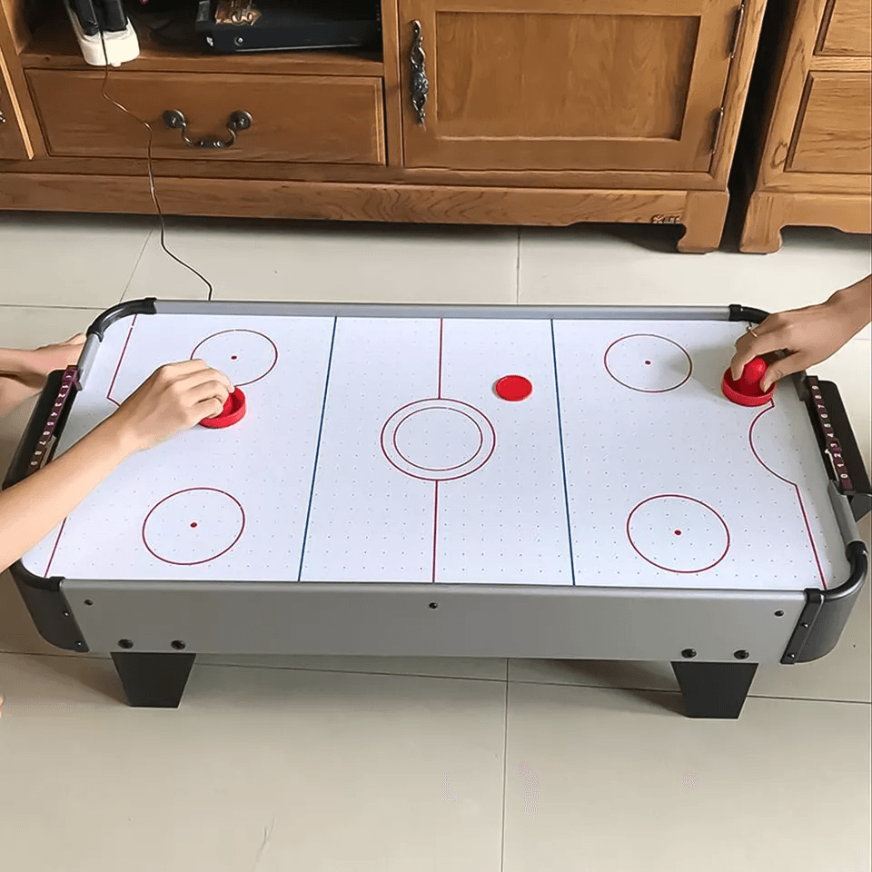 Replacement Air Hockey Set For Home Table Game 2 Red Pucks  4 Sliders Pushers 4