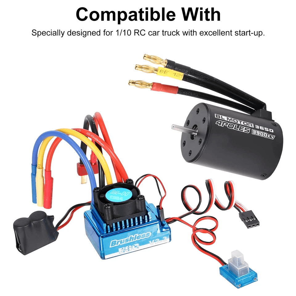 HighPerformance Brushless Motor ESC Combo Set For RC Car Truck Ideal For Speed  Control 2