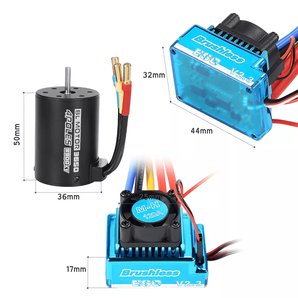 HighPerformance Brushless Motor ESC Combo Set For RC Car Truck Ideal For Speed  Control 3
