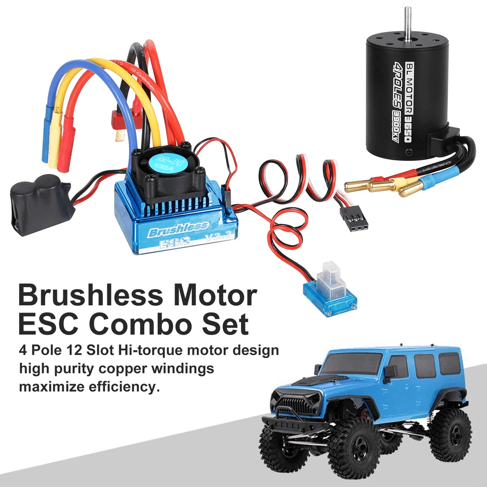 HighPerformance Brushless Motor ESC Combo Set For RC Car Truck Ideal For Speed  Control 1