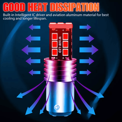 LED Strobe Flashing Brake Tail Stop Lights Red Safety Alert Bulbs 3