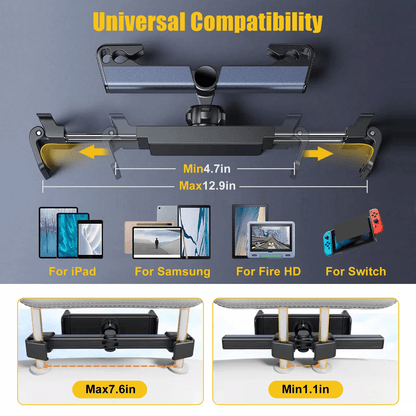 360 Car Back Seat Headrest Mount Tablet Holder For 47129 IPad Adjustable Universal Stand For Kids E 6