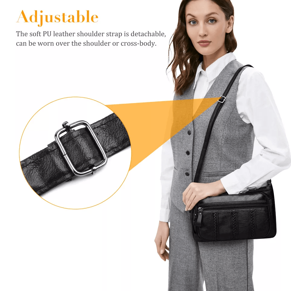 Stylish Women Shoulder Handbag Cross Body Pouch Bag PU Leather Cell Phone Purse And Wallet Case For 3