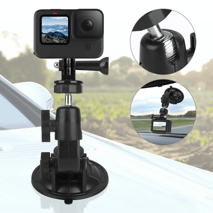 Car Window Holder Suction Cup Mount for GoPro Hero, DSLR, Nikon, Windshield Camera Bracket