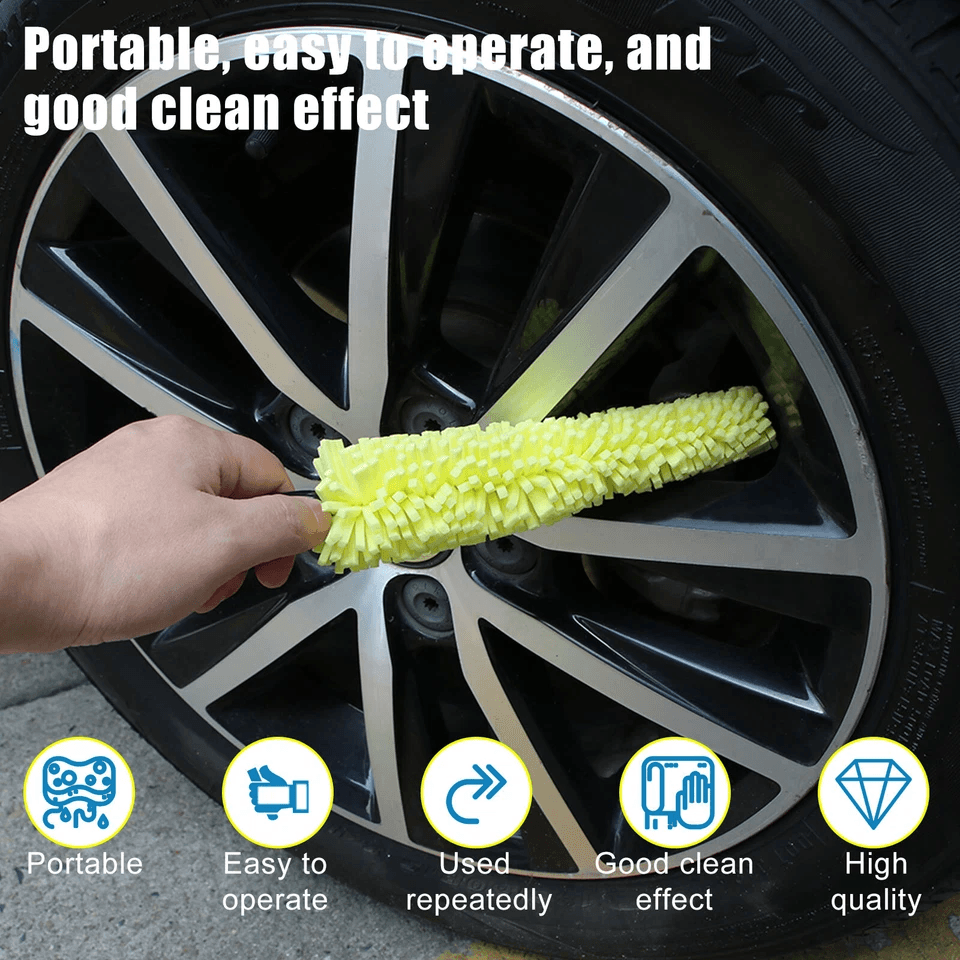 Premium Car Detailing Cleaning Brush Kit Tire Rim Washing Scrub  Wheel Cleaner Tool For Cars Bikes  3