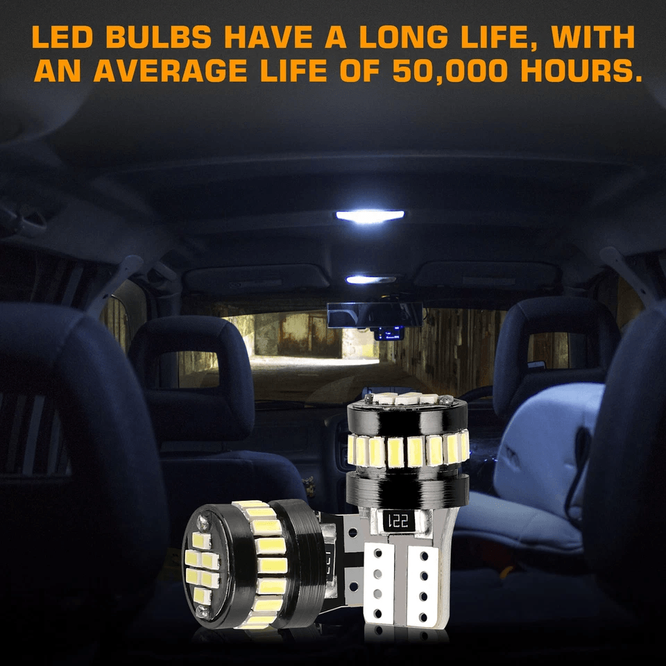 LED Bulbs White 24 SMD Side Marker License Plate Interior Lights 1