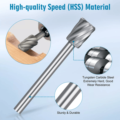 20Pc Wood Carving  Engraving Drill Bits Set  HighSpeed Steel Milling Cutter Kit For Dremel Rotary T 2