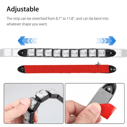 Waterproof Red Green LED Navigation Boat Bow Lights Submersible Marine LED Strips 2