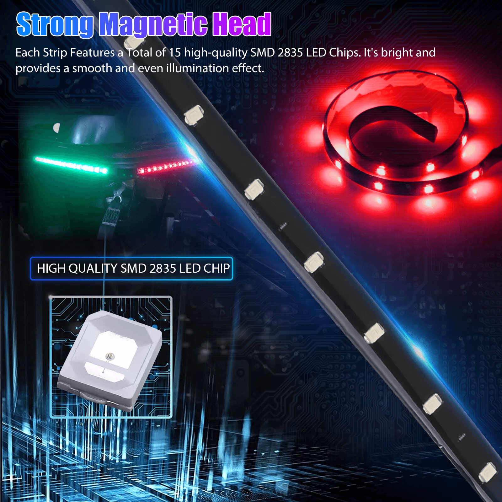 Red Green Submersible Navigation Light Waterproof Marine Boat Bow LED Strips For Pontoon Yacht Ding 2