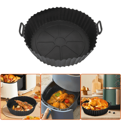 Reusable Air Fryer Silicone Pot Liners NonStick Safe Oven Baking Tray Mat Easy Clean BPAFree Heat R 1