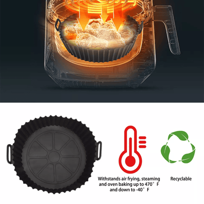 Reusable Air Fryer Silicone Pot Liners NonStick Safe Oven Baking Tray Mat Easy Clean BPAFree Heat R 4