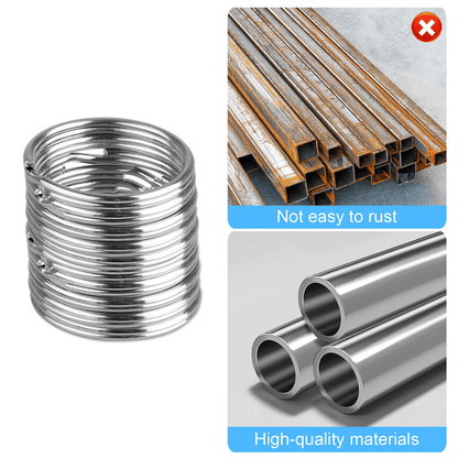 100pcs 25mm Stainless Steel Key Ring Rustproof Split Round Rings For DIY Keychains Crafts Organizin 3
