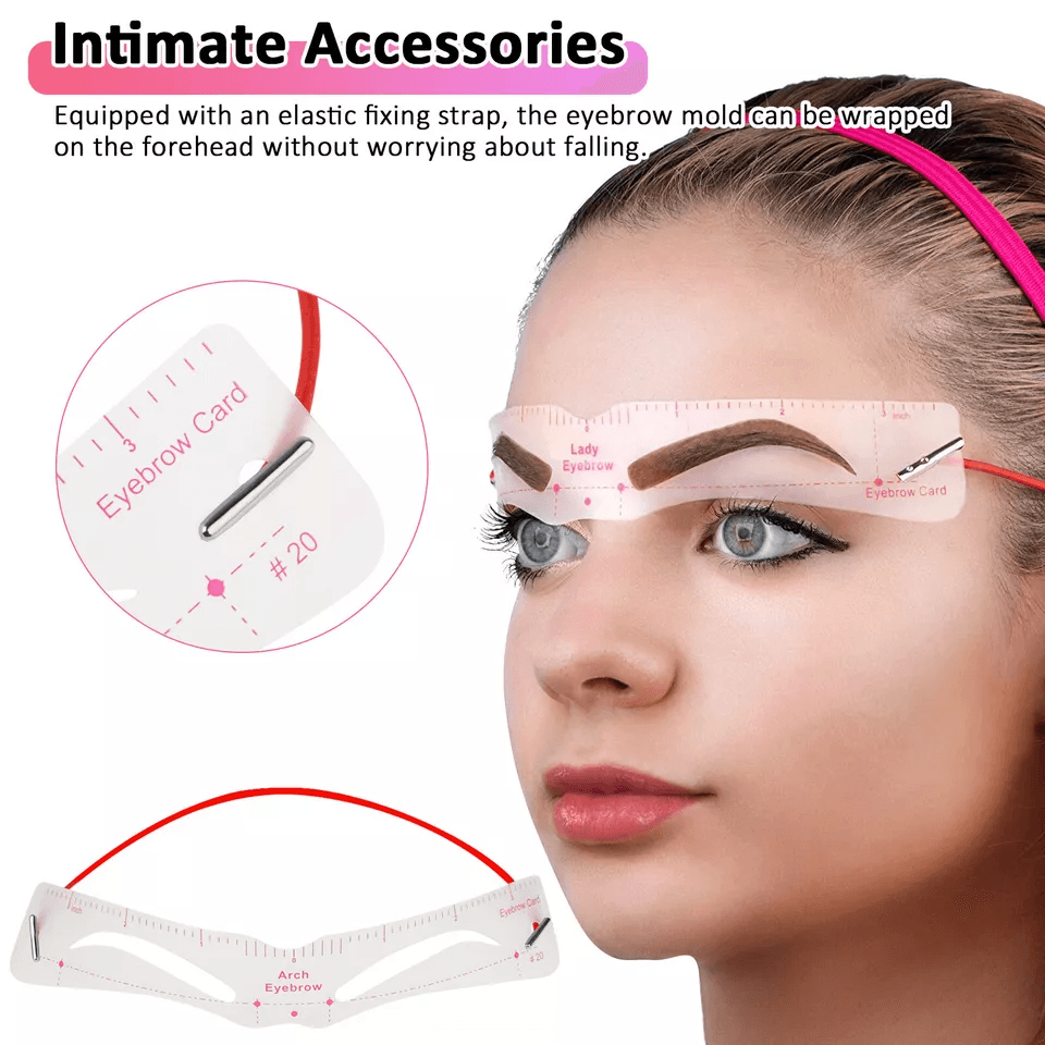 Eyebrow Shaping Stencil Kit Makeup Template Grooming Shaper Tools 2