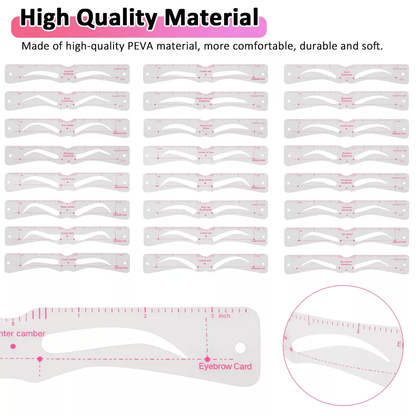Eyebrow Shaping Stencil Kit Makeup Template Grooming Shaper Tools 4