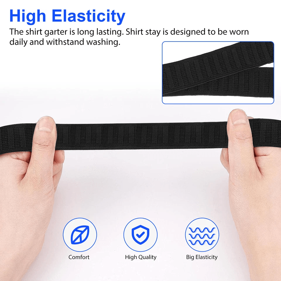 Adjustable Shirt Stays YStyle Elastic Garters Holders NonSlip Suspender For Mens Dress Shirts And U 4